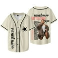thumbnail image 2 of Renee Rapp Bite Me Tour 2025 Baseball Jacket Tee Women Men Fashion V-neck Short Sleeve T-shirts, 2 of 6