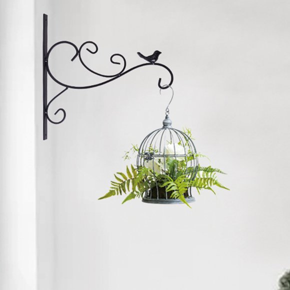 HEALEEP 1Ud Soporte De Pared Para Plantas De Hierro Negro Estilo Europeo Para