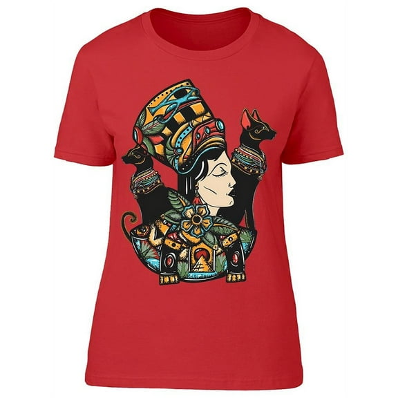 Ancient Egypt Nefertiti Portrait T-Shirt Women -Image by Shutterstock, Female x-Large