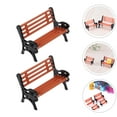thumbnail image 3 of 2pcs Mini House Bench Miniature Fairy Garden Bench Doll House Bench Decor, 3 of 5