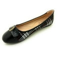 thumbnail image 4 of Plaid with Solid Toe Tip Ballerina Flats, 4 of 4