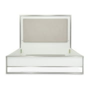 Michael Amini Marquee Modern Eastern King Panel Bed in Cloud White