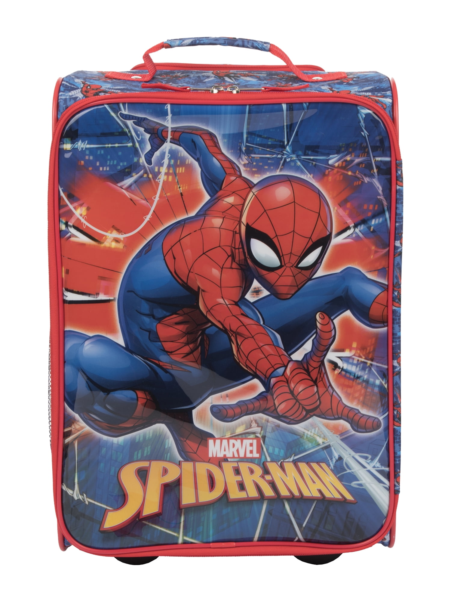 Bioworld 18 inch Marvel Spider-Man Spiderman Soft Sided Softside Kids'  Rolling Pilot Case Luggage