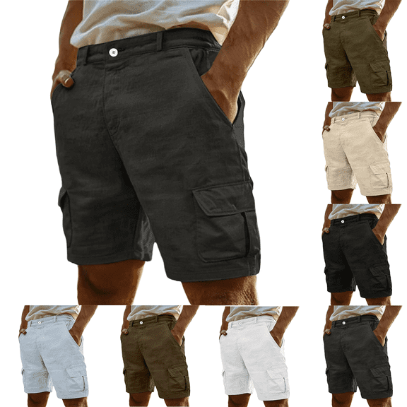 Admvng Mens Short Casual Loose Drawstring Breathable Athletic Summer Big And Tall Short Pant for Men With Pocket Size S-3XL