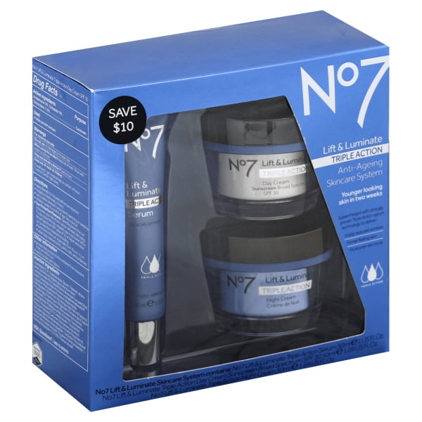 No7 Lift And Luminate Triple Action Skincare System, Lightweight