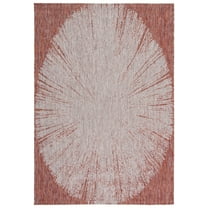 SAFAVIEH Courtyard Jaymz Radiant Indoor/Outdoor Area Rug, Beige/Red, 2'7" x 5'