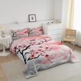 thumbnail image 3 of Erosebridal Spring Cherry Blossoms Bedding Todder Comforter Set, Watercolor Flower Down Comforter, Pink Grey, Reversible 2 Pieces, 3 of 8