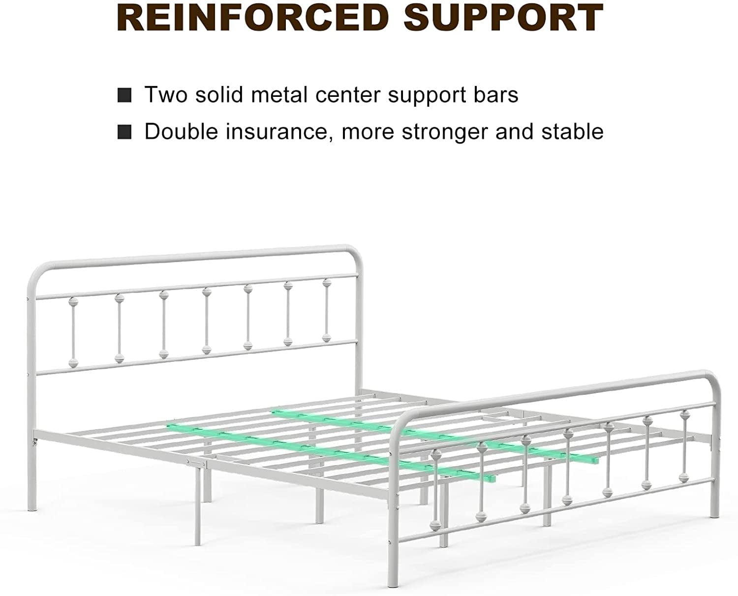 Buy IKIFLY King Size Metal Platform Bed Frame Mattress Foundation
