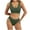 Army Green, variant on Women's Underwear Set - Gathering Shockproof Sports Bra with Large U Open Back, Sexy Tank Top, Soft Nylon/Spandex, S-XL Sizes for Daily/Party