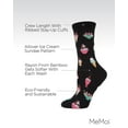 thumbnail image 3 of MeMoi Ice Cream Sundae Bamboo Blend Crew Novelty Socks - Womens - Female, One Size, Black, 3 of 7