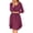 Wine, variant on USSUMA Summer Dresses for Women 2025 Summer Dresses Long Sleeve V Neck Casual Solid Color Button Tie Loose Fit Maxi Dress Casual Dress Lightweight Dresses Birthday Sale Green Dress Size-S