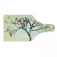 thumbnail image 1 of Modern Cutting Board, Retro Vintage Style Colorful Design on Abstract Black Tree with Leaves Buds Art, Decorative Tempered Glass Cutting and Serving Board, Wine Bottle Shape, Multicolor, by Ambesonne, 1 of 1