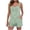 Green, variant on Women's Casual Set, V-Neck Sleeveless Camisole Top with Pocket Pants, Loose Fit Slimming Fashion Two-Piece Outfit, for Spring Summer Daily Wear Dating Party Wedding