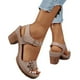 thumbnail image 3 of MKLEKYY Sandalias de Plataforma para Mujer, Estilo Europeo y Retro, de Comercio Exterior, de Talla Grande, Huecas, Ligeras, Con Suela Suave, Informales 955, 3 of 4
