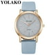 thumbnail image 1 of Reloj de cuarzo para mujer, relojes para mujer YOLAKO Reloj de pulsera analógico de cuero de cuarzo casual para mujer, 1 of 2