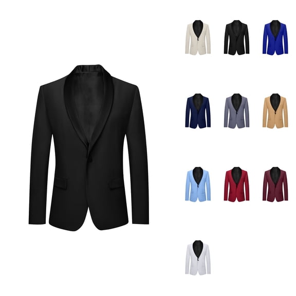 Kids Formal Casual Suit Jacket, Long Sleeve Lapel Button Coat with Pockets, Back to School Outfits for Boys and Girls
