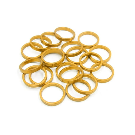 20Pcs Gold Tone Mountain MTB Bike Bicycle Spacer Fork Stem Washer 28.6 x 5mm