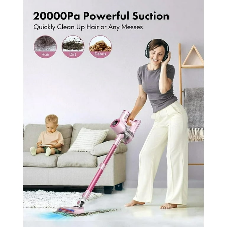 Free Shipping Homeika Cordless Vacuum Cleaner 20Kpa Powerful Suction Vacuum with LED Display 8 in 1 Lightweight Stick Vacuum with 30 Min Runtime Detachable Battery Walmart
