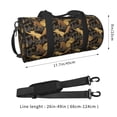 thumbnail image 4 of Xecao Squirrel Gathering Nuts print Round Travel Duffel Bag is a foldable gym bag with an inner pocket, perfect for travel sports, 4 of 8