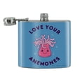 thumbnail image 2 of Love Your Anemones Enemies Funny Humor Stainless Steel 5oz Hip Drink Kidney Flask, 2 of 4