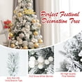 thumbnail image 2 of Patiojoy Artificial Snow Flocked Christmas Tree 6FT Hinged Christmas Tree W/ 631 Branch Tips, 2 of 9