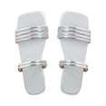 thumbnail image 2 of Sandalias planas informales de color para mujer, cómodos zapatos de playa de dos usos, zapatillas fáciles de poner y quitar Wmkox8yii  ytu8391, 2 of 9