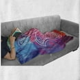 thumbnail image 6 of Hamsa Soft Flannel Fleece Throw Blanket, Colorful Watercolor Background with Hand Drawn Eastern Mantra Gentle Swirls, Cozy Plush for Indoor and Outdoor Use, 50" x 60", Multicolor, by Ambesonne, 6 of 6