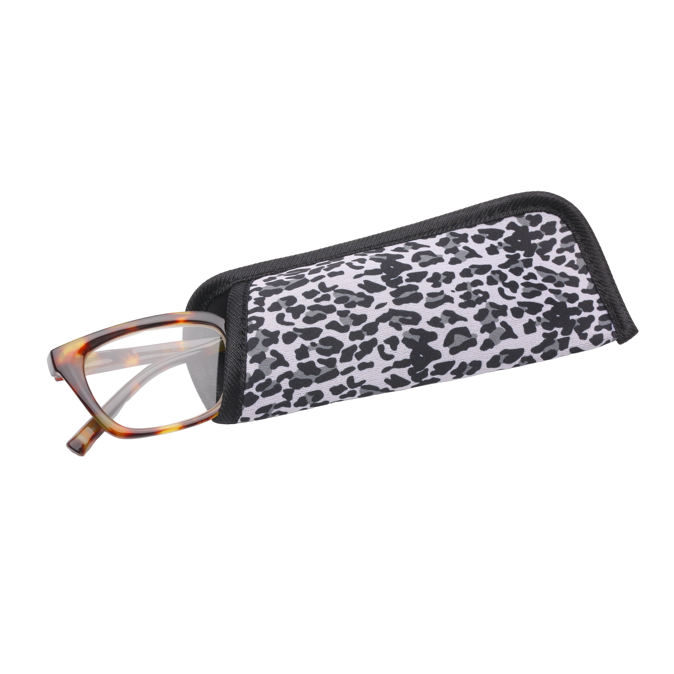 (2 pack) Rz by Rachel Zoe Womens Cateye Reading Glasses with Case, Black/Tortoise, Sabine +1.25