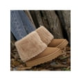 thumbnail image 3 of Womens Faux Fur Short Snow Boot Mid-Calf Fluffy Furry Design for Warmth & Comfort Outdoor Flat Shoes, 3 of 9
