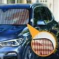 thumbnail image 3 of ALAZA Red Hearts Checkered Windshield Sun Shade Car Foldable Sun Visor Block UV Rays Protector 53"x23.5", 3 of 8