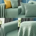 thumbnail image 3 of Green 70.8" x 133.8" Knit Sofa Covers for Couch Covers Woven Sofa Throw Blanket Furniture Covers, Easy to Install, 3 of 7