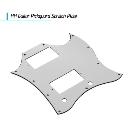 - PVC HH Guitar Pickguard Scratch Plate for SG Electric Guitars 3 Ply White