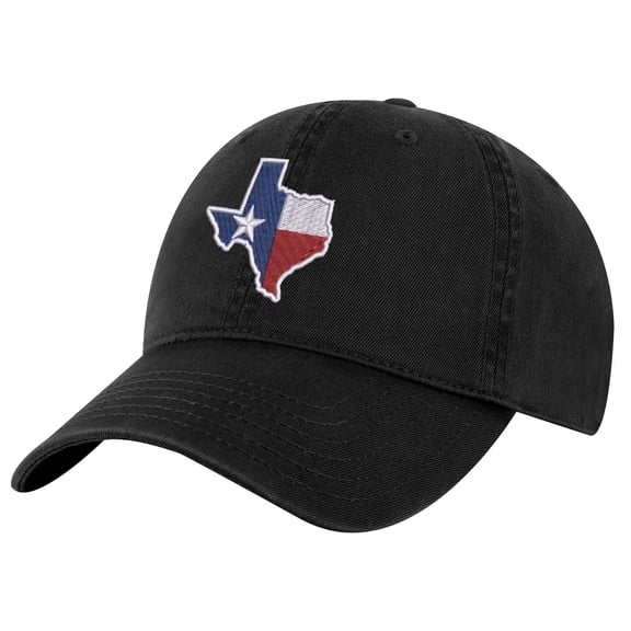 Texas Flag Baseball Cap – Embroidered Lone Star State Hat for Texas Pride (Black)