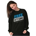 thumbnail image 4 of Free Bitcoins Tomorrow Cryptocurrency Unisex Plus Fleece Graphic Sweatshirt Brisco Brands 5X, 4 of 5