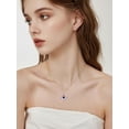 thumbnail image 3 of Dorunmo Blue Infinity Necklace for Women 925 Sterling Silver Sapphire Rose Necklace September Birthstone Jewelry for Mom Women, 3 of 10