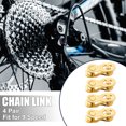 thumbnail image 2 of 4 Pares 9 Velocidad Cadena Maestro Enlace Conectores para Bicicleta Dorado Tono Unique Bargains cadenas de bicicleta, 2 of 8