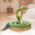 thumbnail image 1 of Serpiente de cobra rellena Juguete de peluche Serpiente de cobra real grande Animal de peluche Serpiente Zoólogo Disfraz de Halloween Peluche de cobra de 94 pulgadas, 1 of 5
