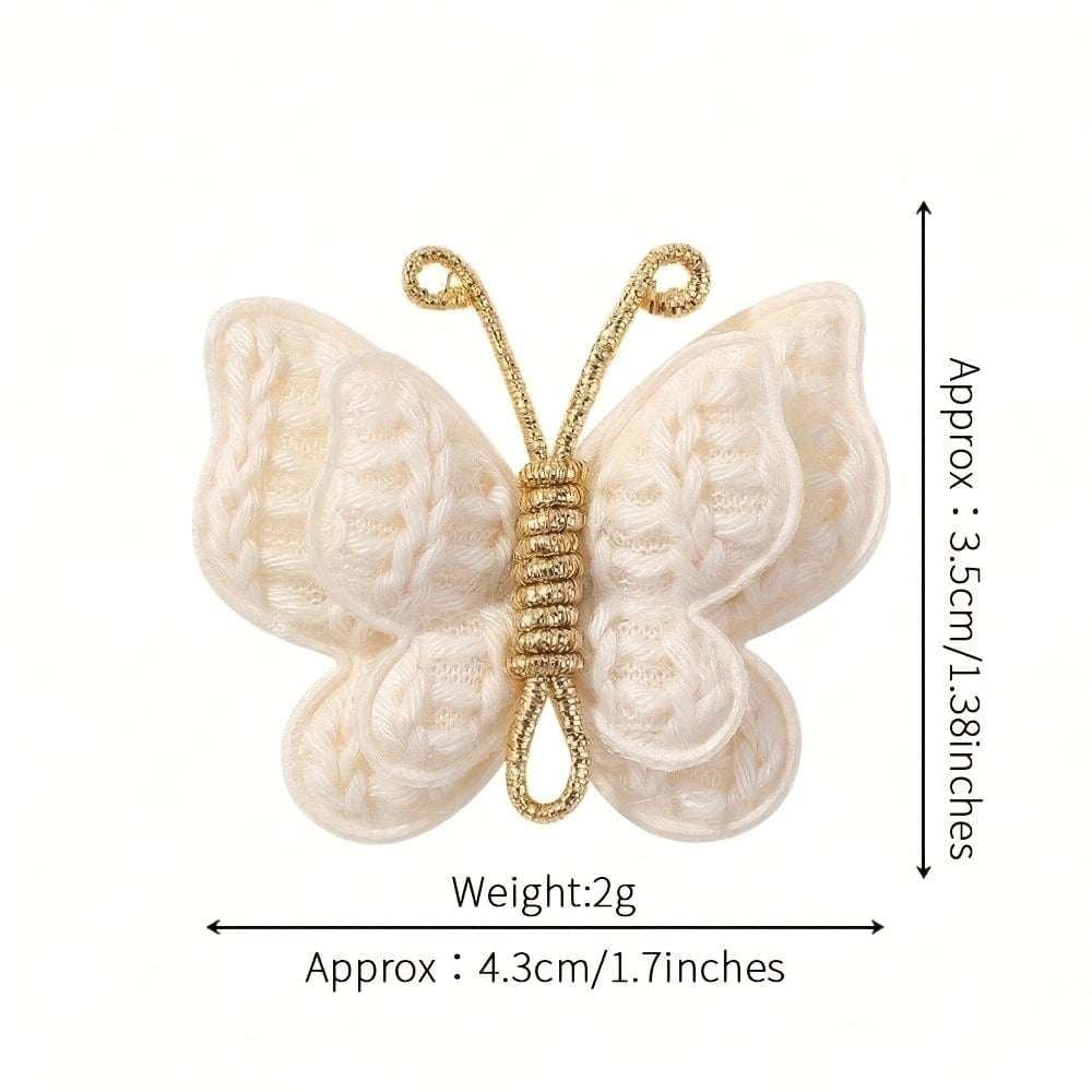Random pack of 2 bohemian style butterfly hair clips for girls - cute and simple fashion accessories