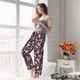 thumbnail image 5 of Balery Daisies Flowers Pantalones de pijama para mujer, pijamas ultraligeros, pantalones de estar por casa-Small, 5 of 6