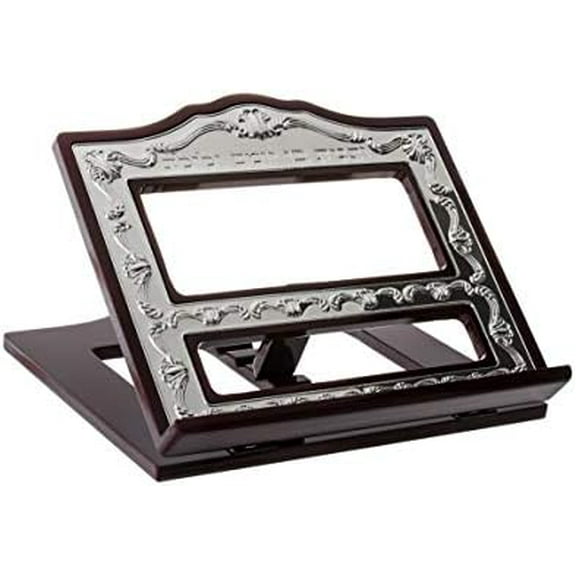 Wood and Silver Plated Book Holder / Shtender$$Office