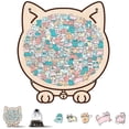 thumbnail image 1 of Cat Shaped Puzzles Wooden Cat Jigsaw Puzzles 145 PCS Puzzle Wood Colored, 1 of 8