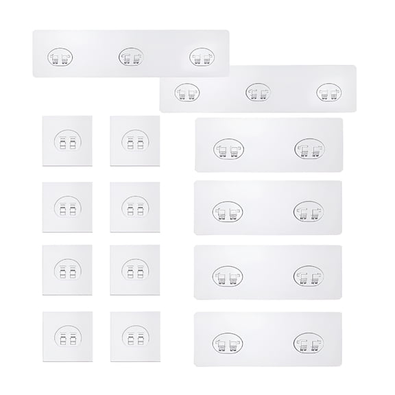 LAMIRO 14Pcs Shower Caddy Adhesive Replacement Shower Shelves Adhesive Strip Pad Shower Organizer Rack Sticker Replacement Bathroom Heavy Duty Strong Sticky Wall Adhesive