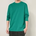 thumbnail image 6 of Annhoo Men's Casual Tops Crew Neck Long Sleeve Crew Neck T-Shirts Loose Work Sports Basic Shirts Fall Comfy Pullover, 6 of 7
