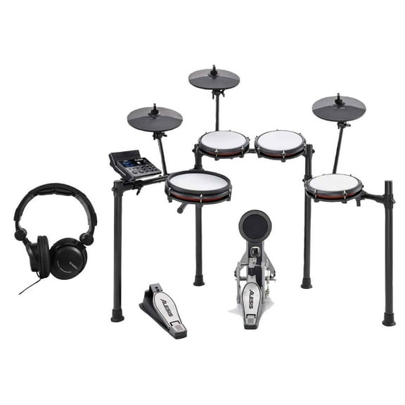 Alesis NITRO MAX KIT Eight-Piece Electronic Drum Kit with Headphones Package
