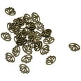 thumbnail image 4 of BLESIYA 2x30x Retro Hollow Out Buddha Yoga Lotus Flower Metal Spacer Bead Green Bronze 2 Pcs, 4 of 8