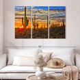 thumbnail image 2 of Elephant Stock Sunset Cactus Wall Art - Horizontal Multi Panel Canvas - Living Room Wall Decor - Floral And Botanical Multi Panel - Blue And Orange Decor - 50" x 32", 2 of 4
