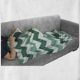 thumbnail image 6 of Modern Soft Flannel Fleece Blanket, Pastel Chevrons Peru Zigzag Lines in Green Toned Geometric Contemporary, Cozy Plush for Indoor and Outdoor Use, 60" x 80", Mint Green Dark Green, by Ambesonne, 6 of 6
