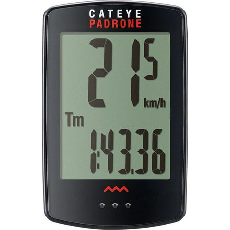 Cateye Padrone Wireless Cycling Computer: Black