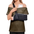 thumbnail image 2 of longantii Post Shoulder Surgery Shirts for Women Chemo Dialysis Port with 2 Shoulder Half Zippers After Rotator Cuff Tops Light Brown XXL, 2 of 9