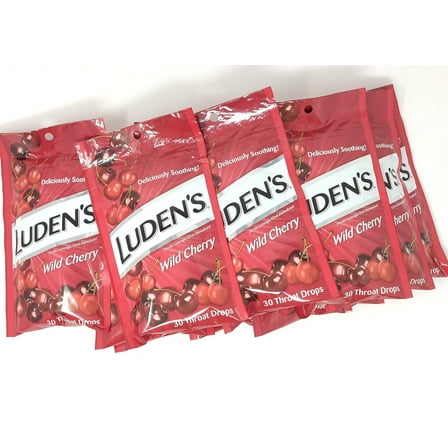 Luden's Wild Cherry Pectin Throat Lozenges - 12 Pack x 30 Drops Value Pack